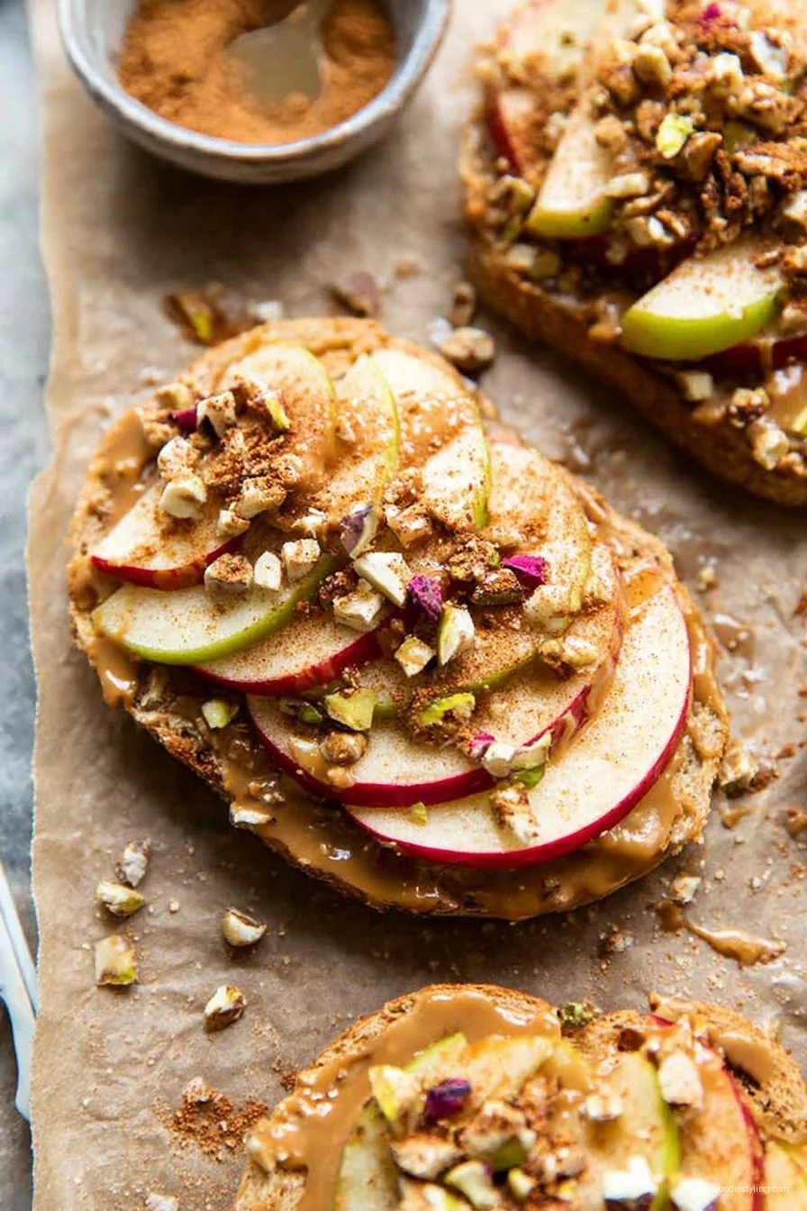 Delicious Apple Cinnamon Peanut Butter Breakfast Toast recipe