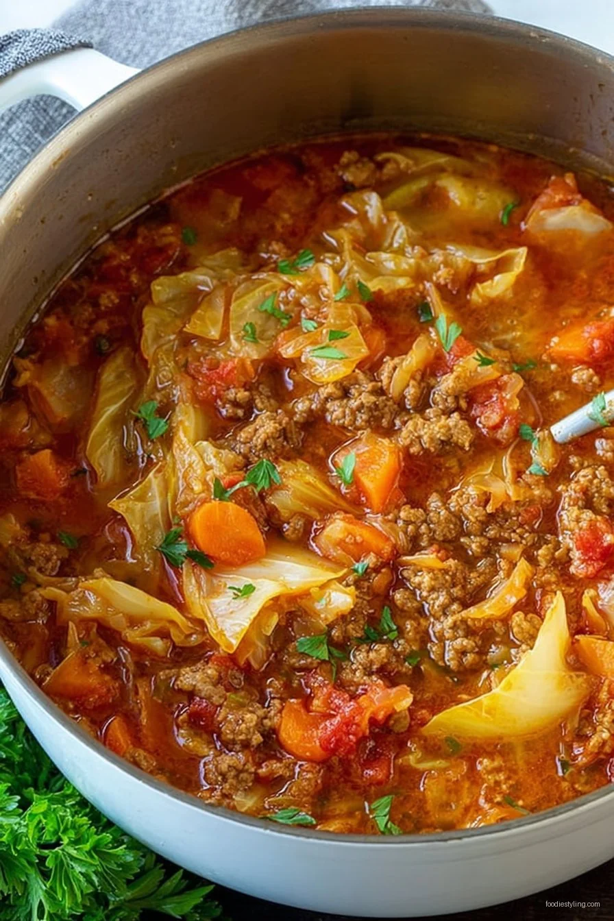 Delicious Cabbage Roll Soup recipe