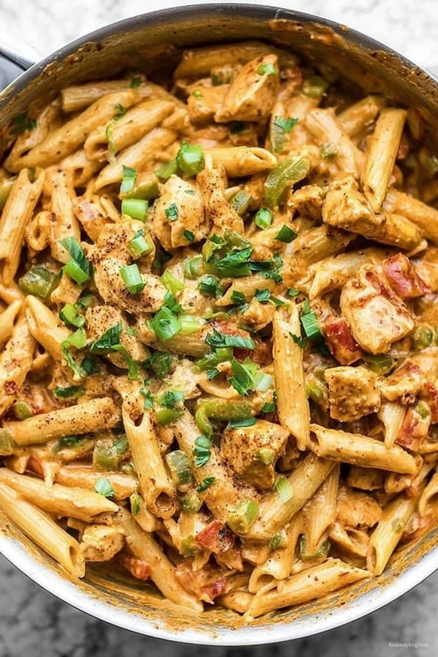 Delicious One Pot Creamy Cajun Chicken Pasta recipe