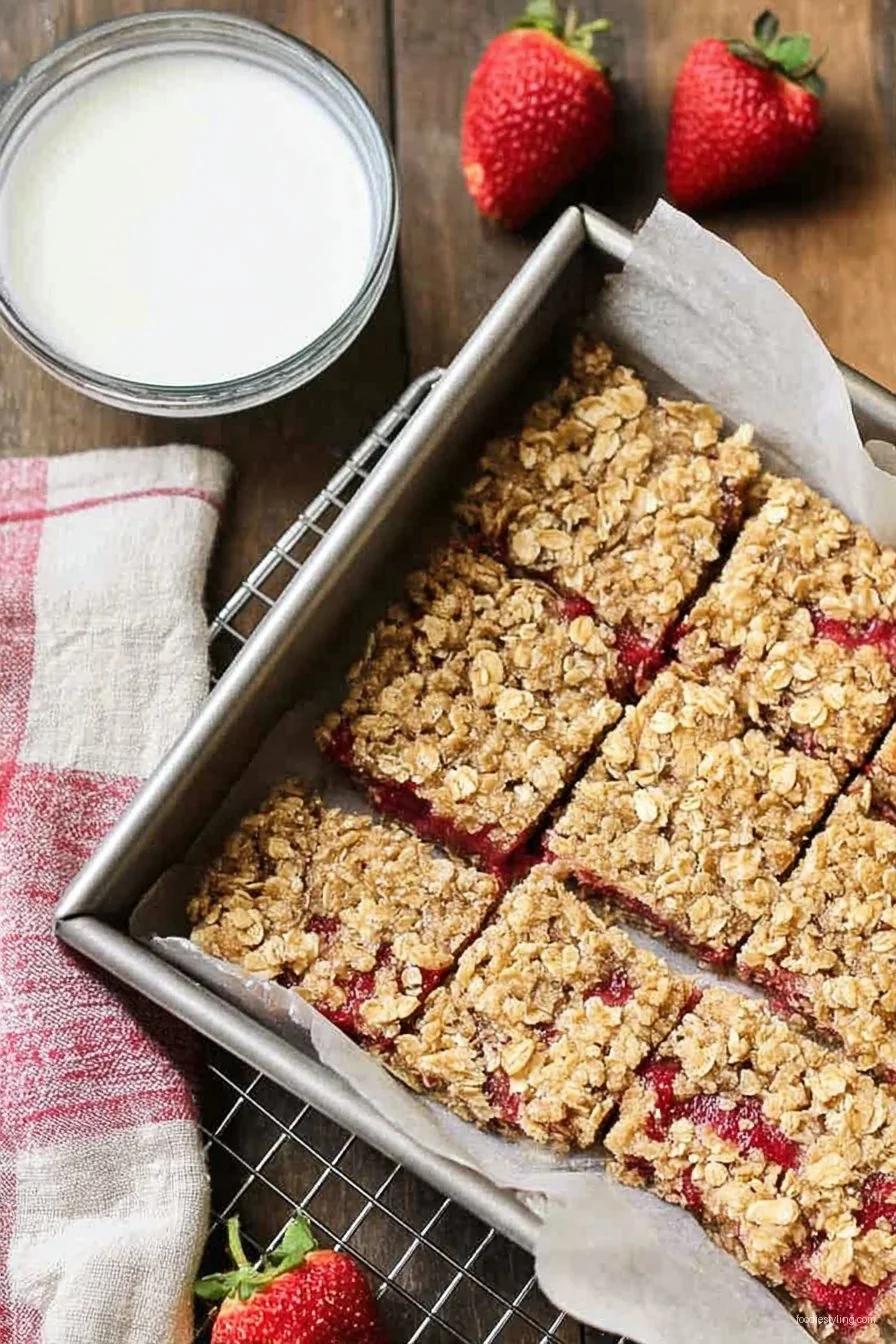 Delicious Strawberry Oatmeal Bars recipe