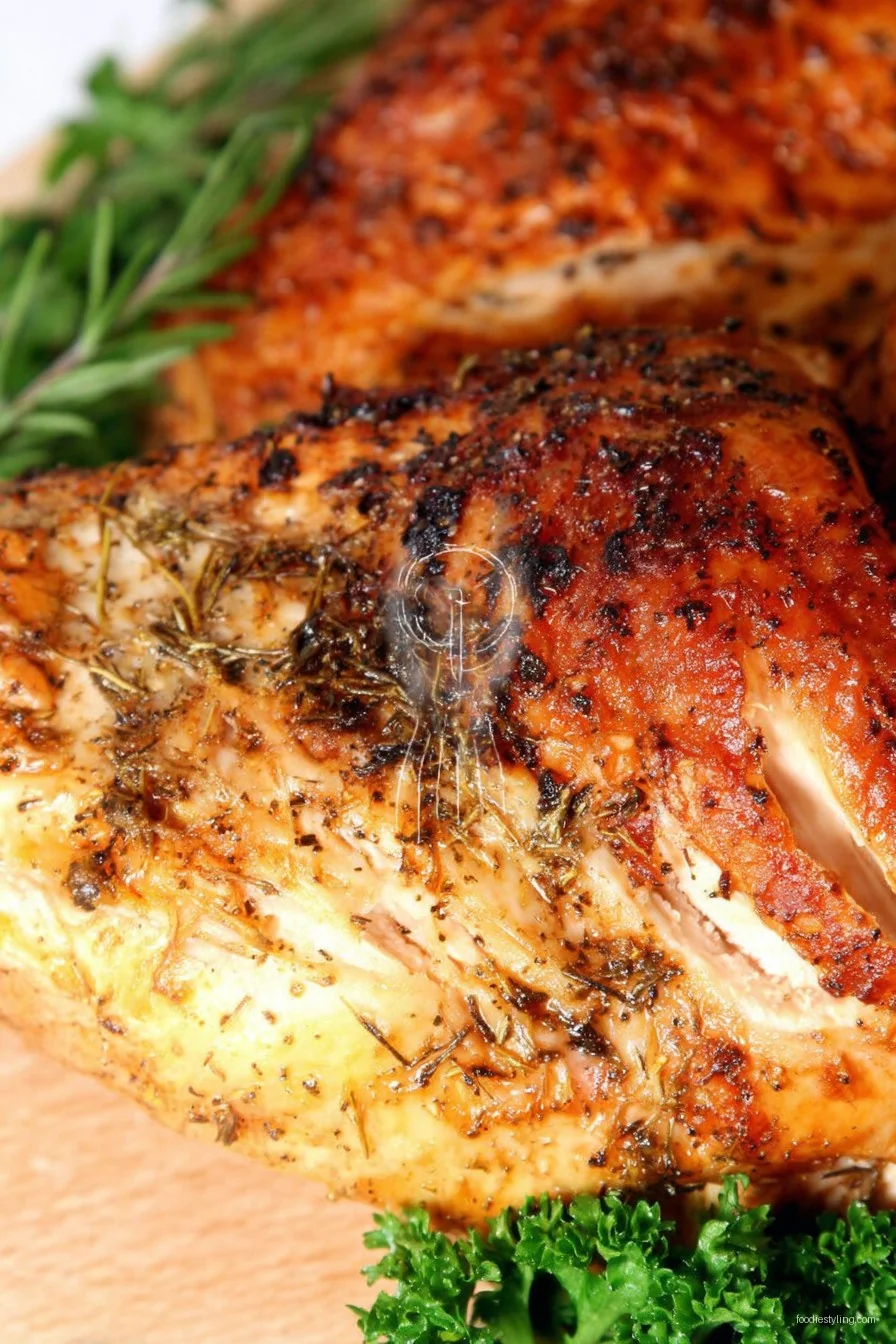 Golden, juicy Oven Roasted Turkey Breast with herbs