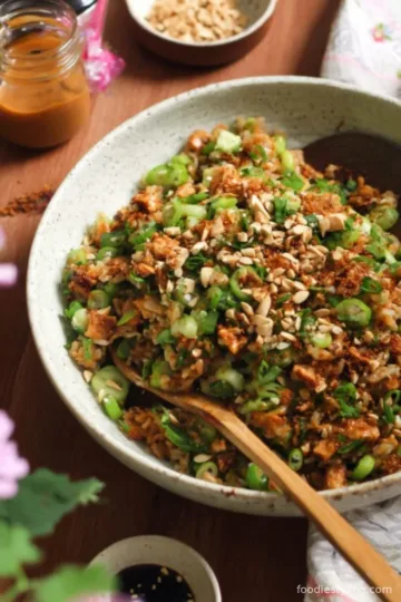 Satay Crispy Rice Salad