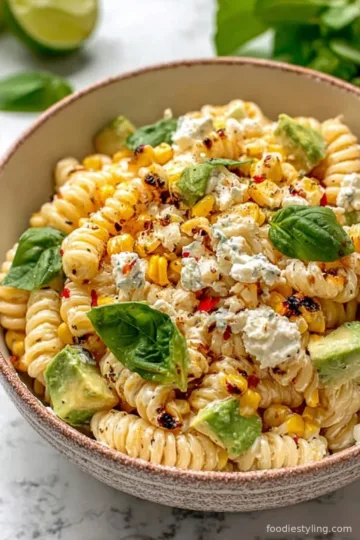 Creamy Street Corn Pasta Salad